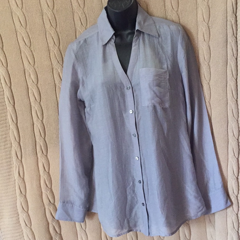 Long Sleeve semi-sheer blouse